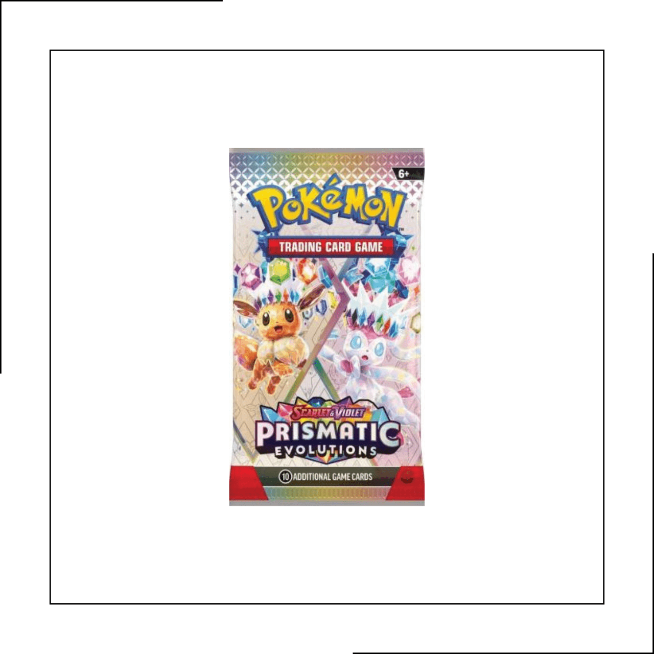 Pokemon Scarlet & Violet Prismatic Evolutions Booster Pack (Random Art)Booster PackShiny Cardboard